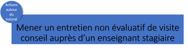 Mener un entretien non évaluatif de visite conseil auprès dun enseignant stagiaire